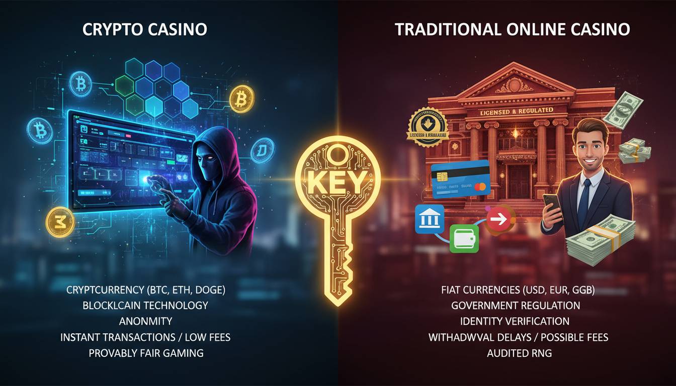 Crypto Casino vs Traditional Online Casino: Key